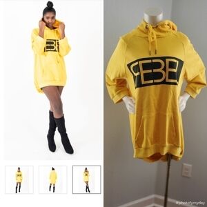 Rebel Oversized Yellow Hoodie Dresssize Small